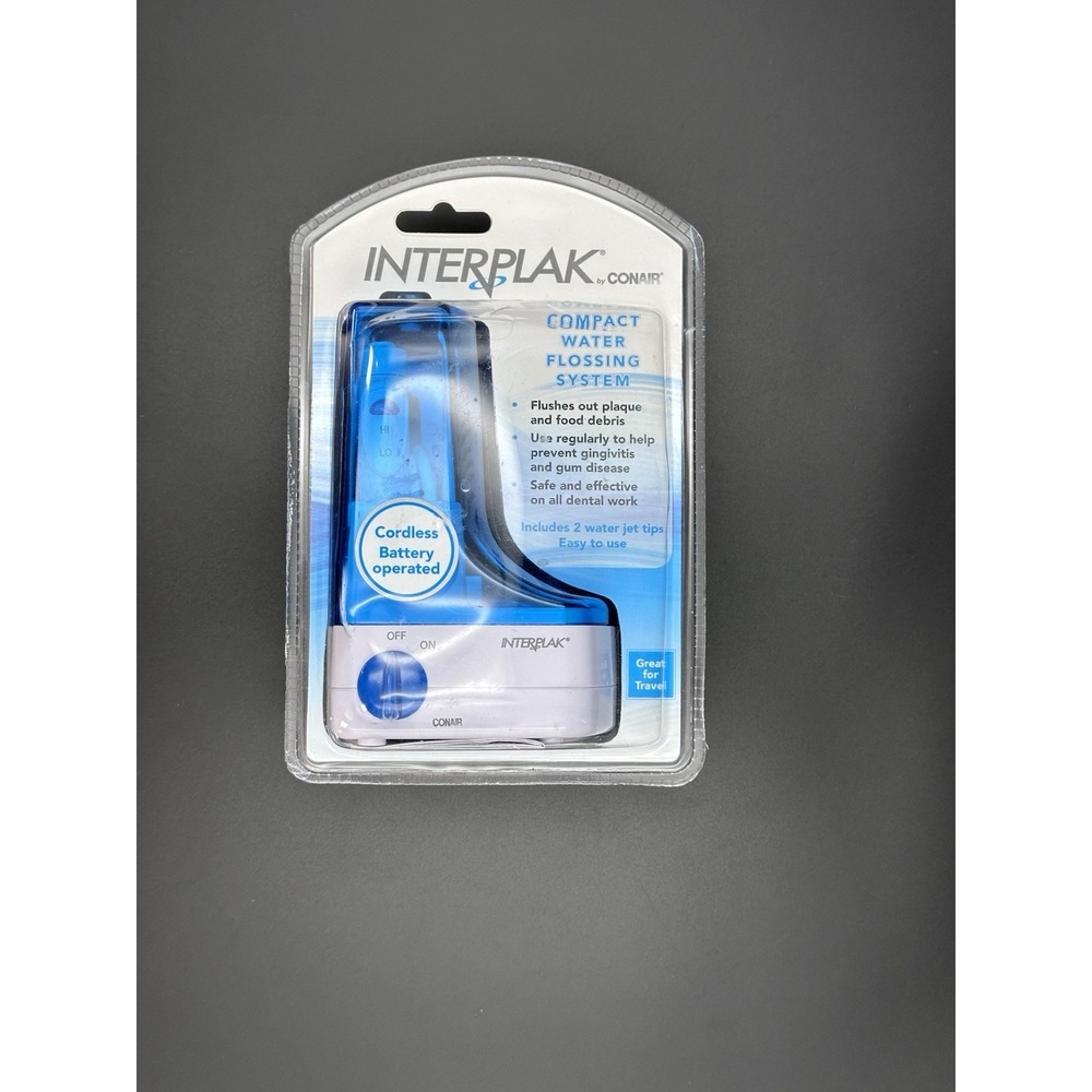 Conair Interplak Compact Water Flossing System with 2 Water Jet Tips